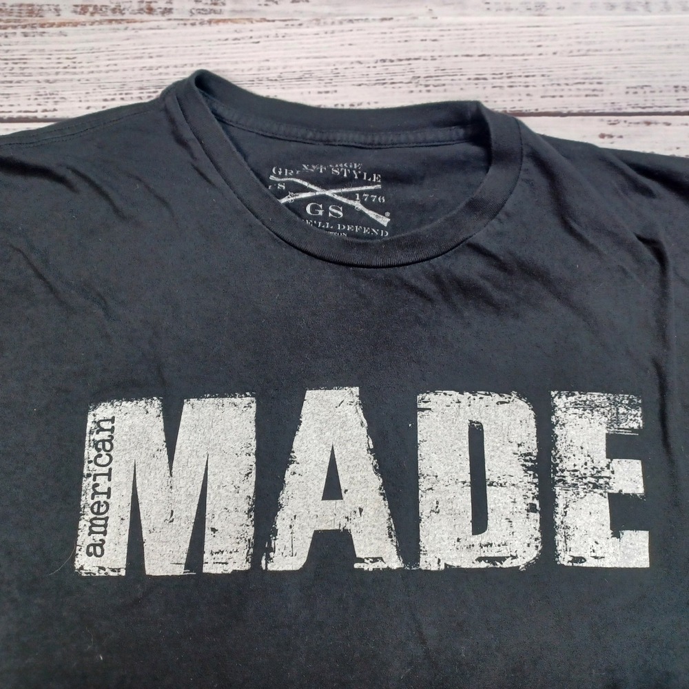 Grunt Style T-Shirt Mens XXL Black Excellent American Made Patriotic Graphic Tee